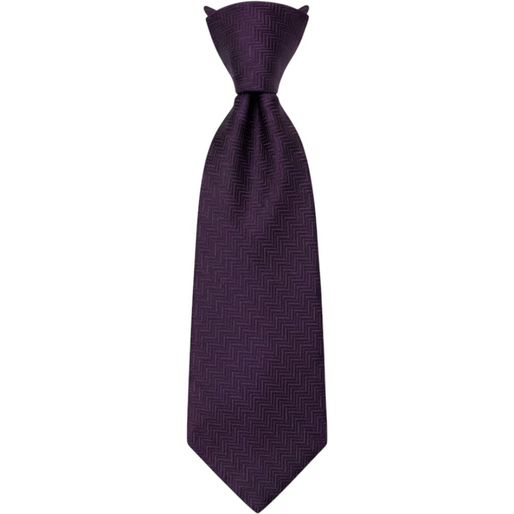 The Tie Bar Mens Purple Silk Chevron Textured Necktie Classic Formal Tie